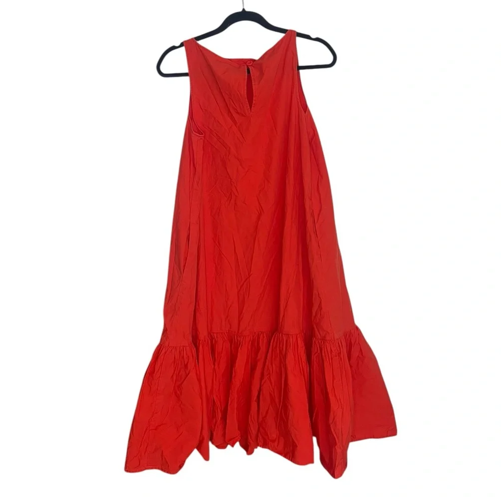 Christopher John Rogers x Target Red Ruffle Hem Swing Dress – Size Small - Picture 3 of 4